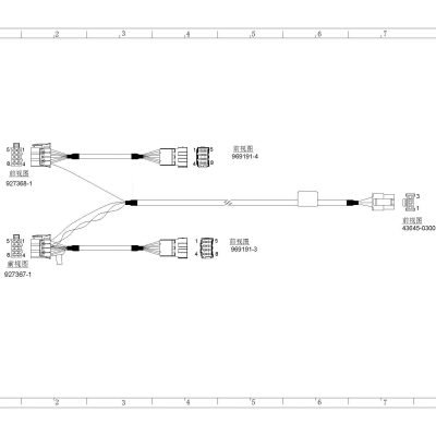 CS123-12+Molex+43025-0300对TE927368-1++969191-4和969191-3+927367-1生产图纸20250412++1.6版本变更P1.P3端俯视图 (1)